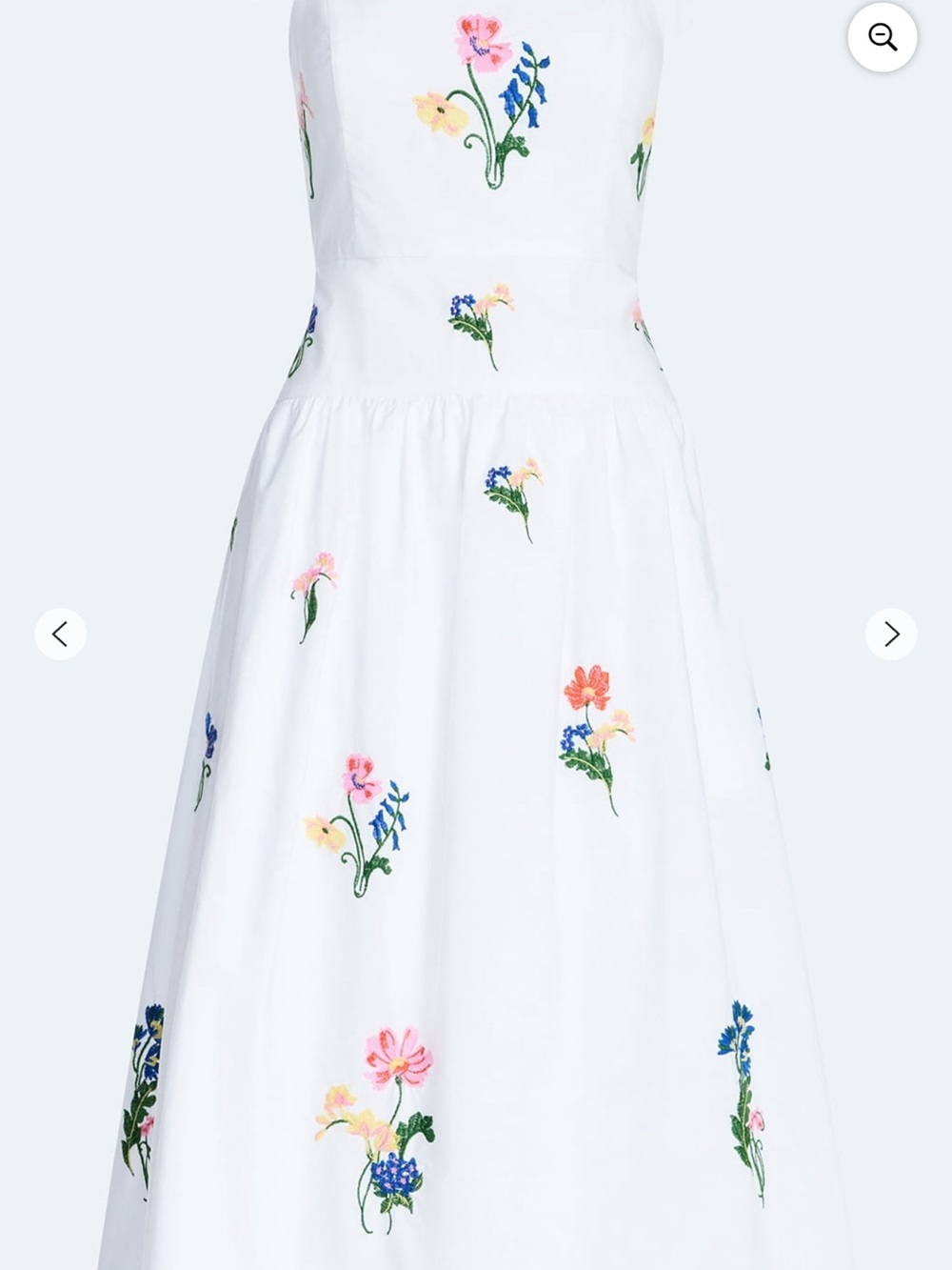 Free Assembly White Floral Embroidered Maxi Dress - Size L